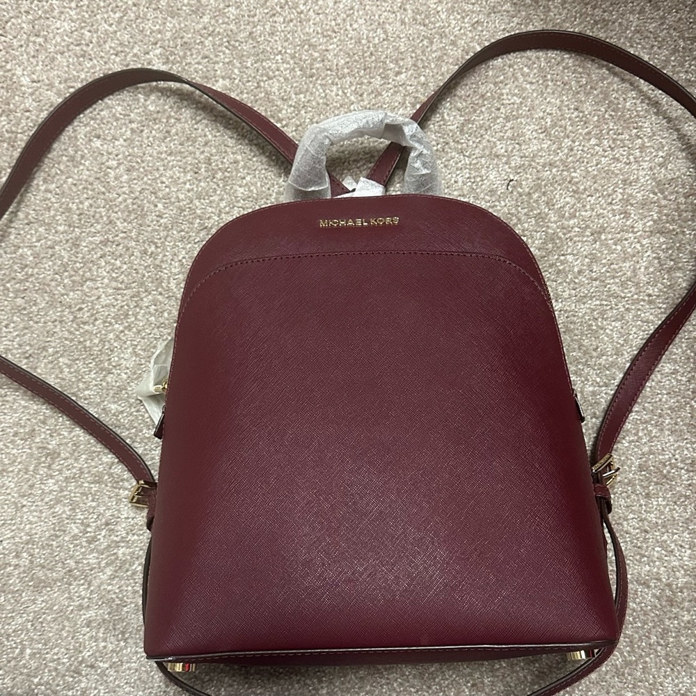 NEW Michael Kors Deep Red Backpack